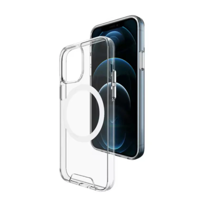 Чохол накладка Space Magnetic Wireless Charge для iPhone 16 Pro Max- прозорий