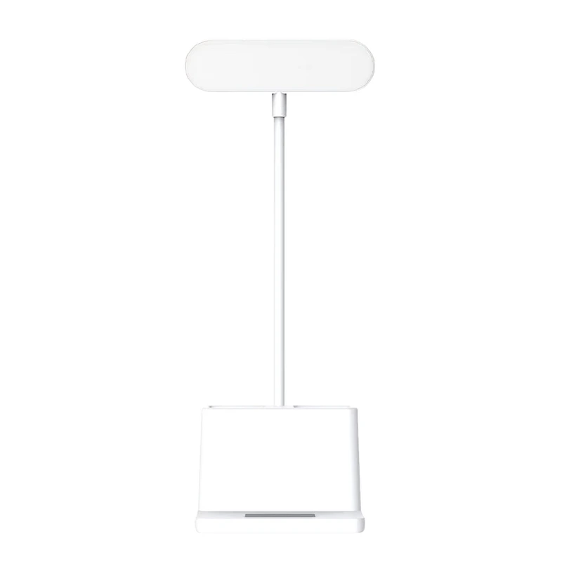Настільна лампа з органайзером SD-873W5 LED Flexible + Wireless Charge (5V/5W/1.8A)- білий
