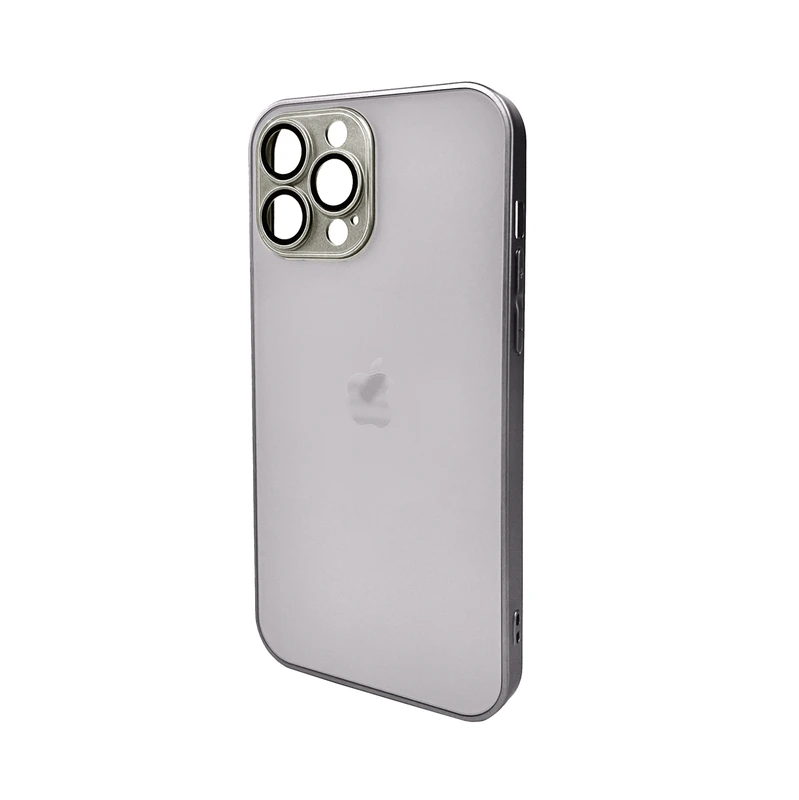 Чохол для смартфона AG Glass Matt Frame Color Logo for Apple iPhone 13 Pro Max Titanium Grey — Nobrand