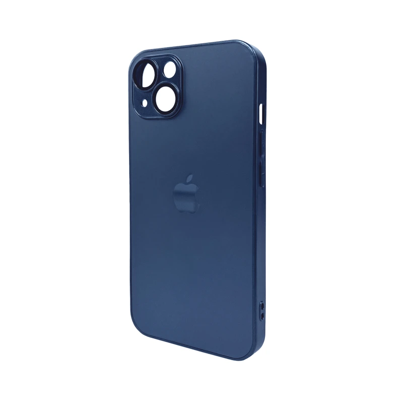 Чохол для смартфона AG Glass Matt Frame Color Logo for Apple iPhone 12 Navy Blue