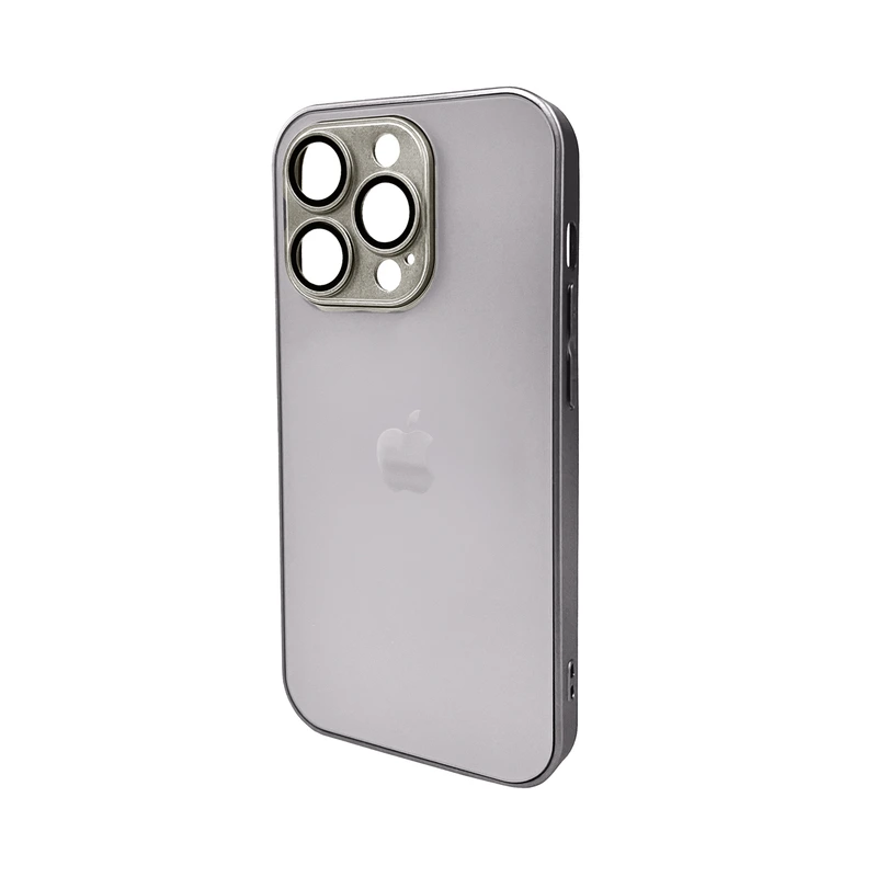 Чохол для смартфона AG Glass Matt Frame Color Logo for Apple iPhone 15 Pro Titanium Grey