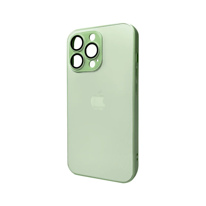 Чохол для смартфона AG Glass Matt Frame Color Logo for Apple iPhone 11 Pro Light Green — Nobrand