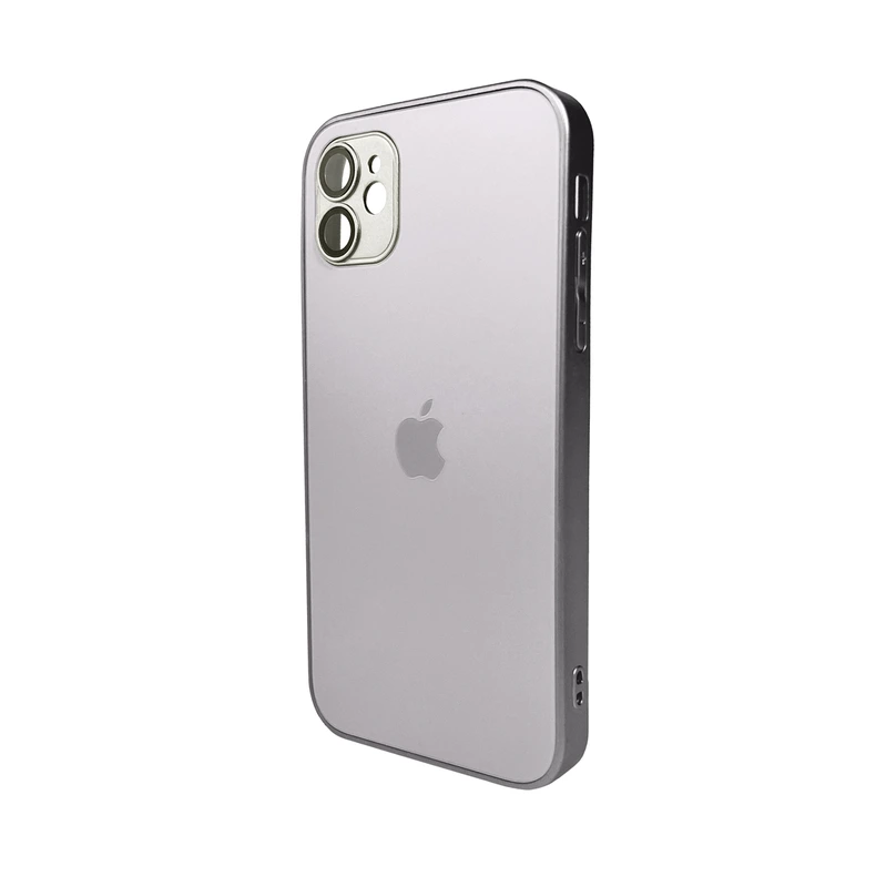 Чохол для смартфона AG Glass Matt Frame Color Logo for Apple iPhone 12 Titanium Grey — Nobrand