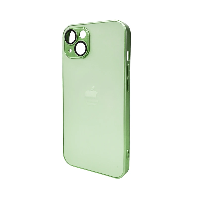 Чохол для смартфона AG Glass Matt Frame Color Logo for Apple iPhone 13 Light Green — Nobrand