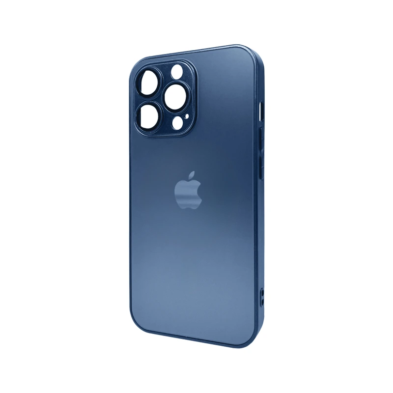 Чохол для смартфона AG Glass Matt Frame Color Logo for Apple iPhone 12 Pro Max Navy Blue — Nobrand