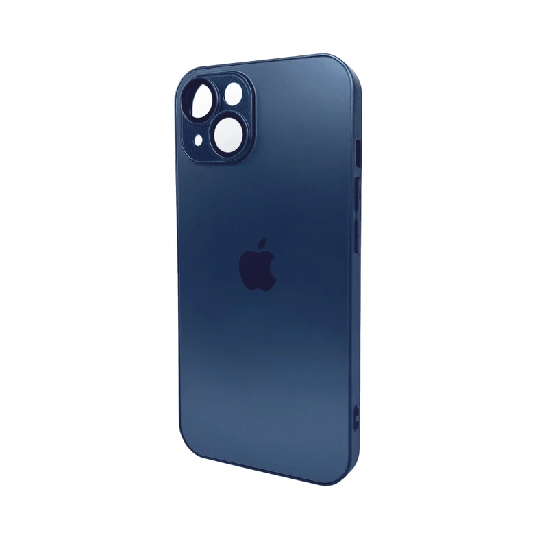 Чохол для смартфона AG Glass Matt Frame Color Logo for Apple iPhone 14 Navy Blue — Nobrand