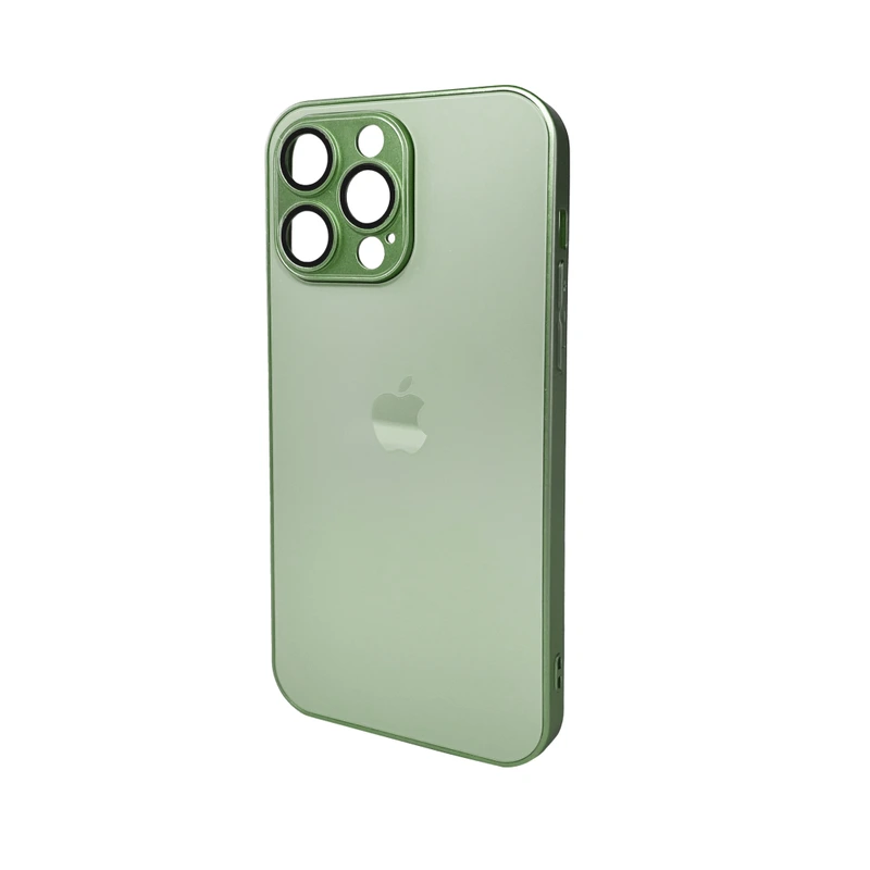 Чохол для смартфона AG Glass Matt Frame Color Logo for Apple iPhone 14 Pro Max Light Green — Nobrand