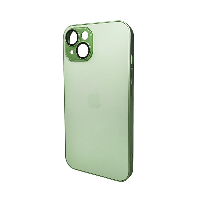 Чохол для смартфона AG Glass Matt Frame Color Logo for Apple iPhone 15 Light Green — Nobrand