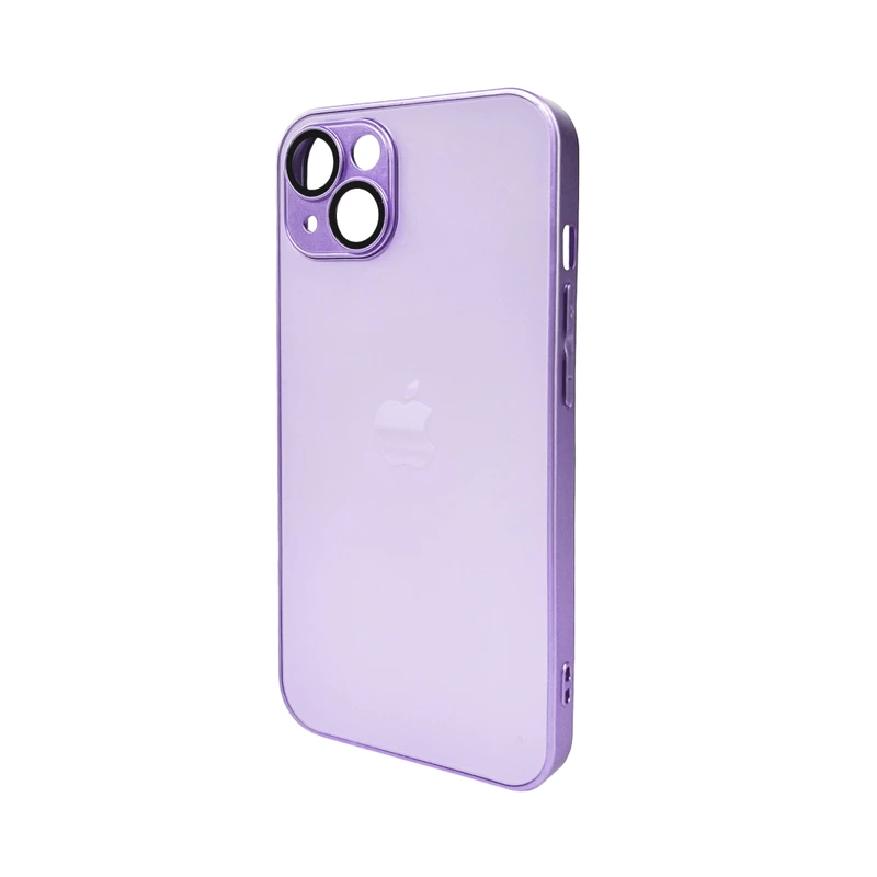 Чохол для смартфона AG Glass Matt Frame Color Logo for Apple iPhone 14 Light Purple — Nobrand