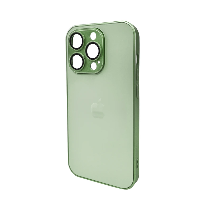 Чохол для смартфона AG Glass Matt Frame Color Logo for Apple iPhone 14 Pro Light Green — Nobrand