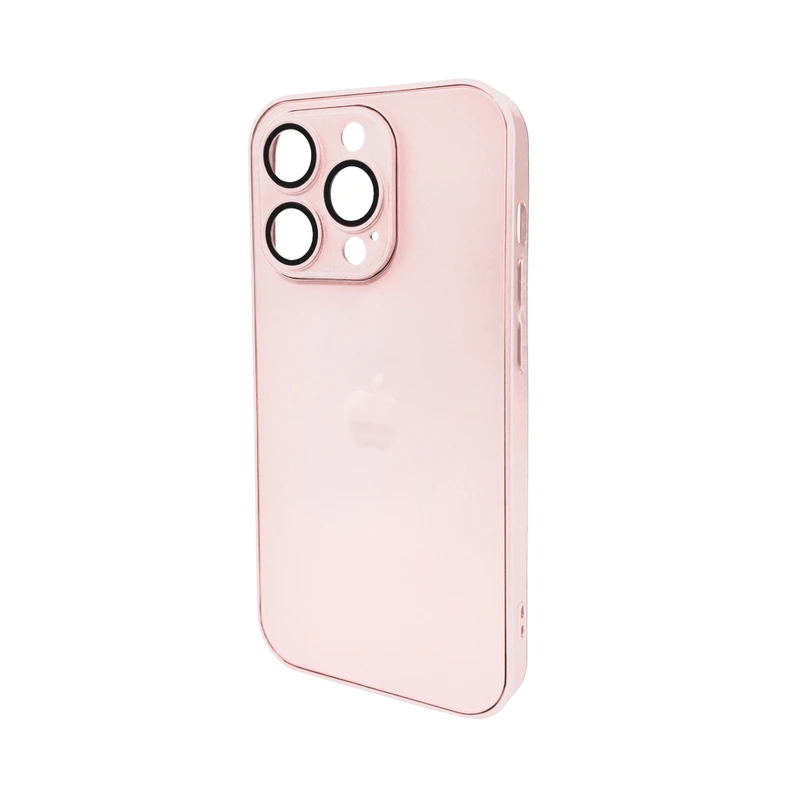 Чохол для смартфона AG Glass Matt Frame Color Logo for Apple iPhone 15 Pro Chanel Pink — Nobrand