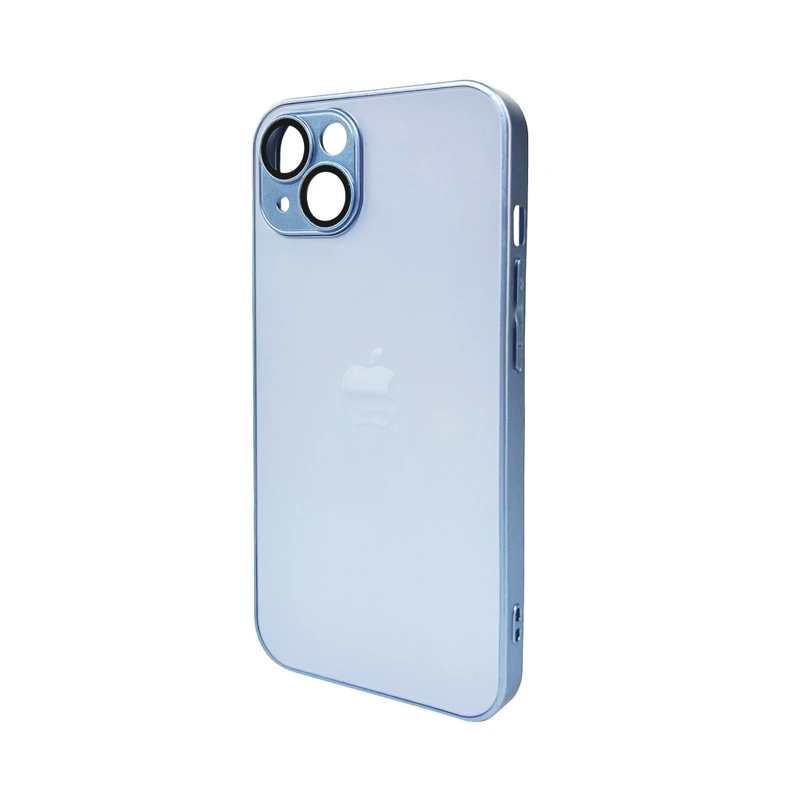 Чохол для смартфона AG Glass Matt Frame Color Logo for Apple iPhone 12 Sierra Blue — Nobrand