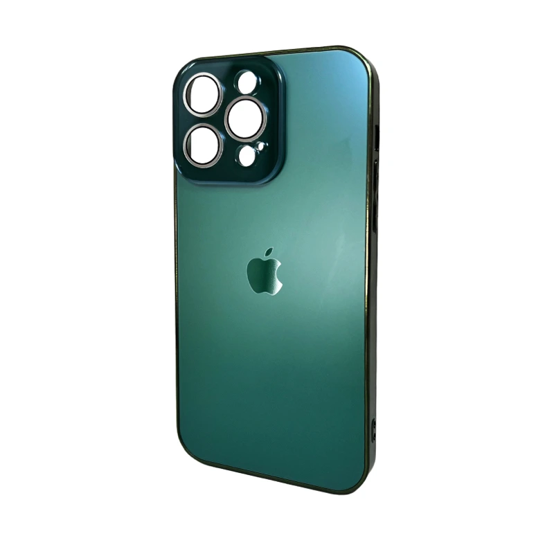 Чохол для смартфона AG Glass Sapphire Frame MagSafe Logo for Apple iPhone 15 Pro Cangling Green — Nobrand