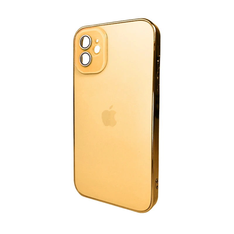 Чохол для смартфона AG Glass Sapphire Frame MagSafe Logo for Apple iPhone 12 Gold — Nobrand