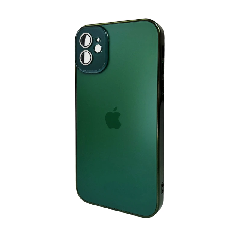 Чохол для смартфона AG Glass Sapphire Frame MagSafe Logo for Apple iPhone 12 Cangling Green — Nobrand