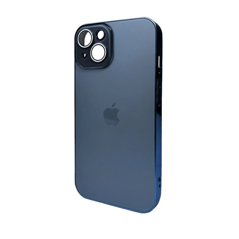 Чохол для смартфона AG Glass Sapphire Frame MagSafe Logo for Apple iPhone 15 Sea Blue — Nobrand