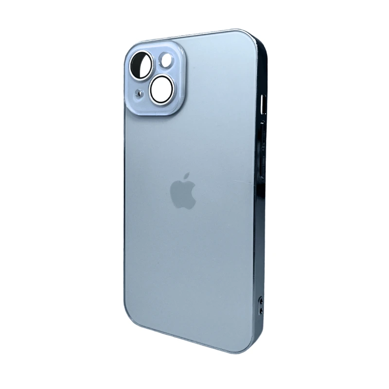 Чохол для смартфона AG Glass Sapphire Frame MagSafe Logo for Apple iPhone 15 Sierra Blue — Nobrand