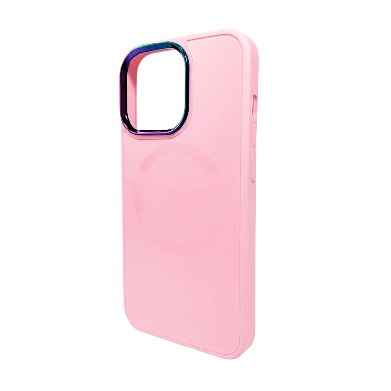 Чохол для смартфона AG Glass Sapphire MagSafe Logo for Apple iPhone 15 Pink — Nobrand