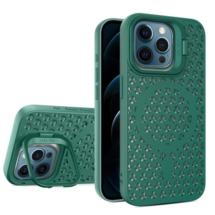 Чохол для смартфона Cosmic Grater Stand for Apple iPhone 12 Pro Max Dark Green — Nobrand