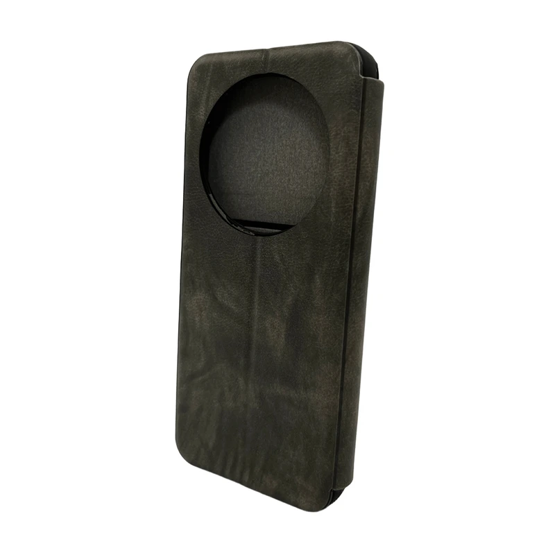 Чохол для смартфона Leather Premium for Xiaomi Redmi 14C / Poco C75 Grey — Nobrand