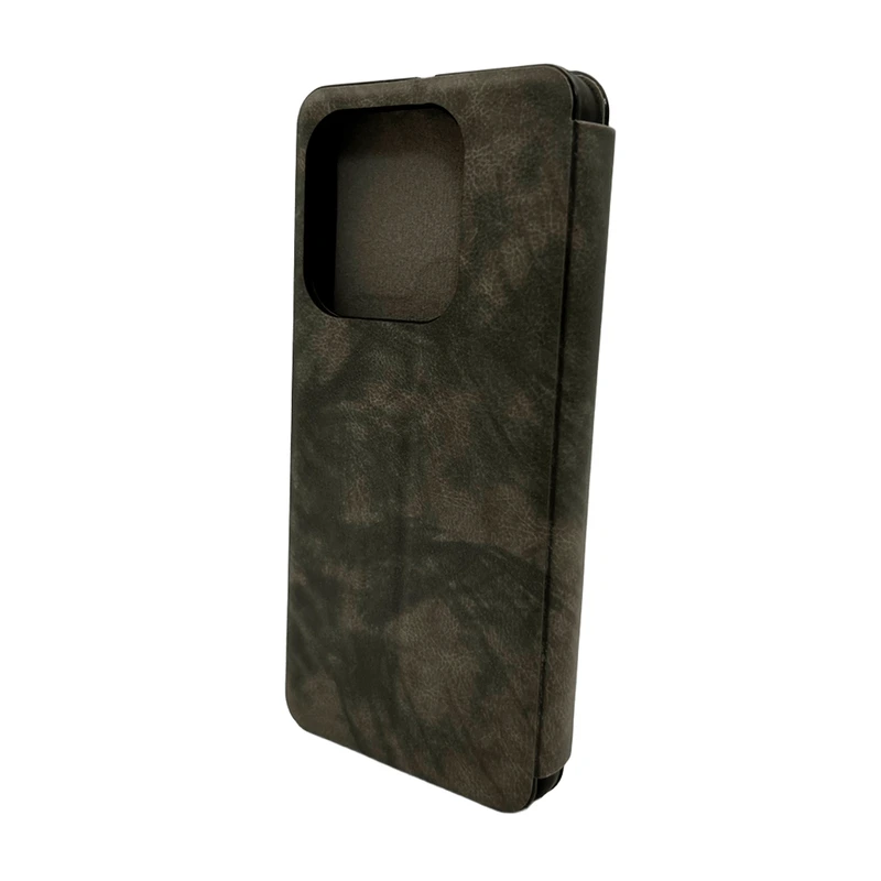 Чохол для смартфона Leather Premium for Xiaomi Redmi 15C (Europe version) Grey — Nobrand