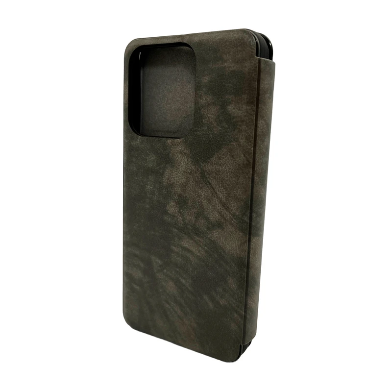 Чохол для смартфона Leather Premium for Xiaomi Redmi Note 14 4G (Europe version) Grey — Nobrand