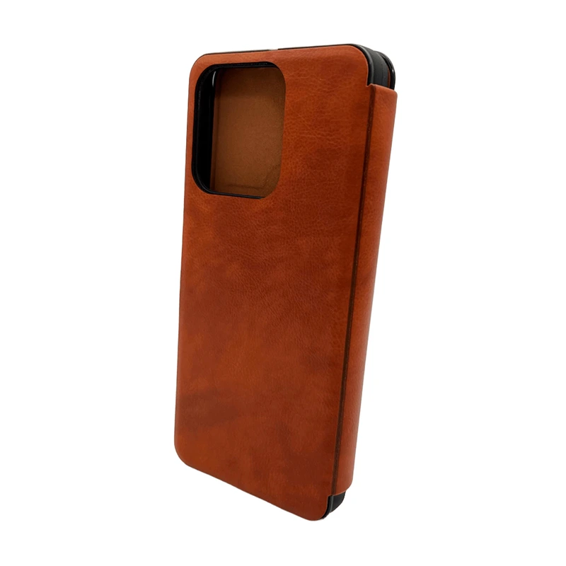Чохол для смартфона Leather Premium for Xiaomi Redmi Note 13 4G Brown — Nobrand