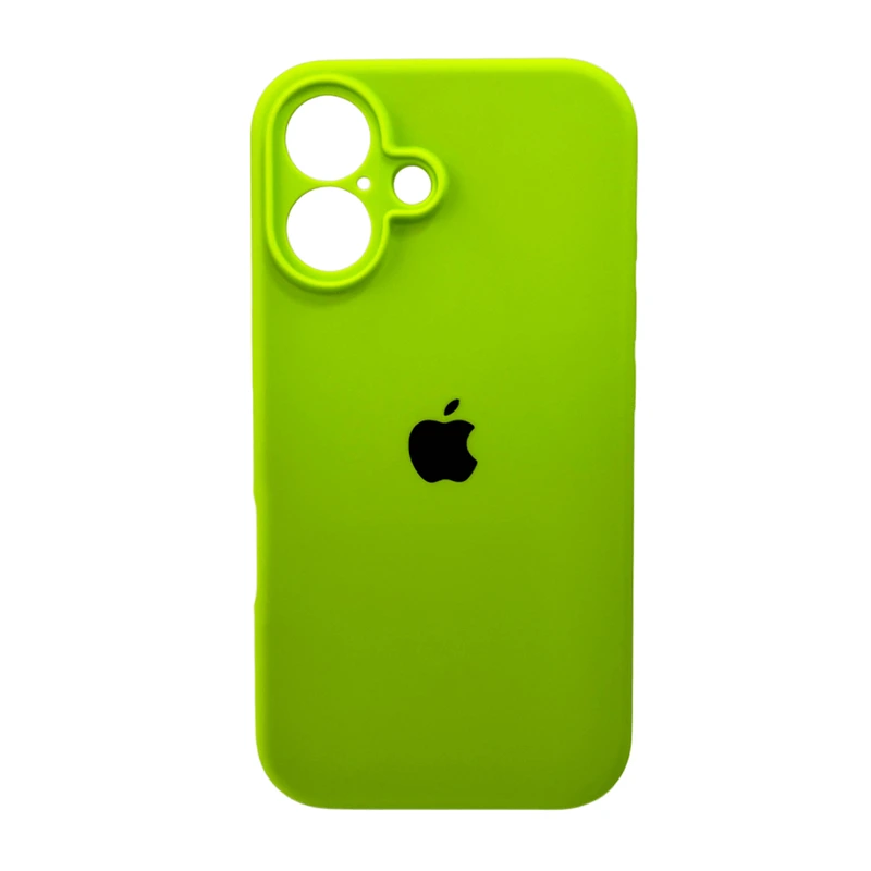 Чохол для смартфона Silicone Full Case AA Camera Protect for Apple iPhone 16 24,Shiny Green — Nobrand