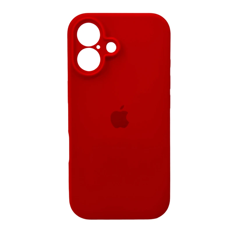 Чохол для смартфона Silicone Full Case AA Camera Protect for Apple iPhone 16 11,Red — Nobrand