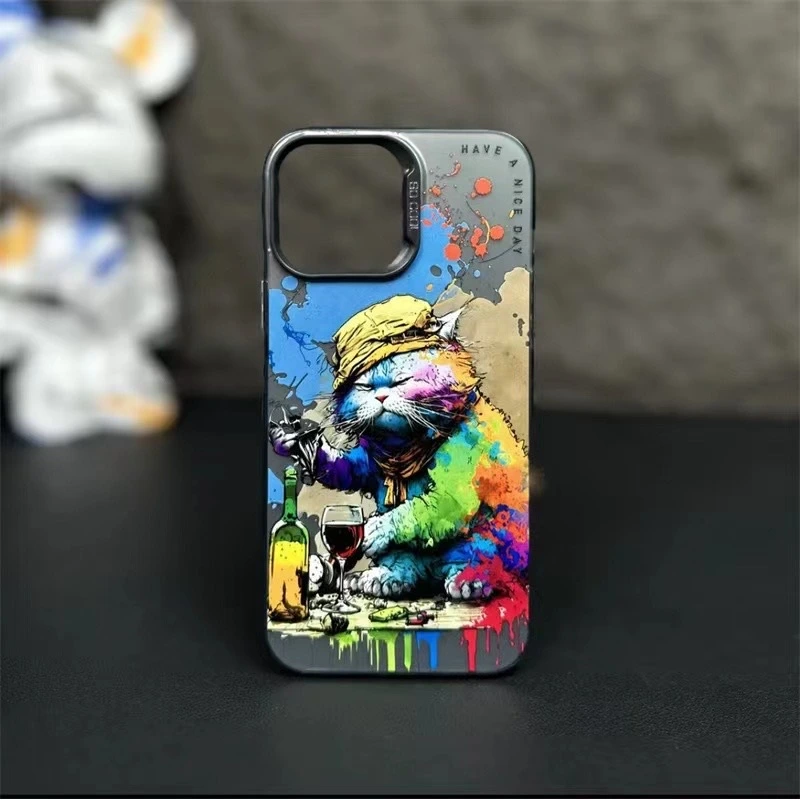 Чохол для смартфона So Cool Print for Apple iPhone 13/14 22,Drunk cat — Nobrand