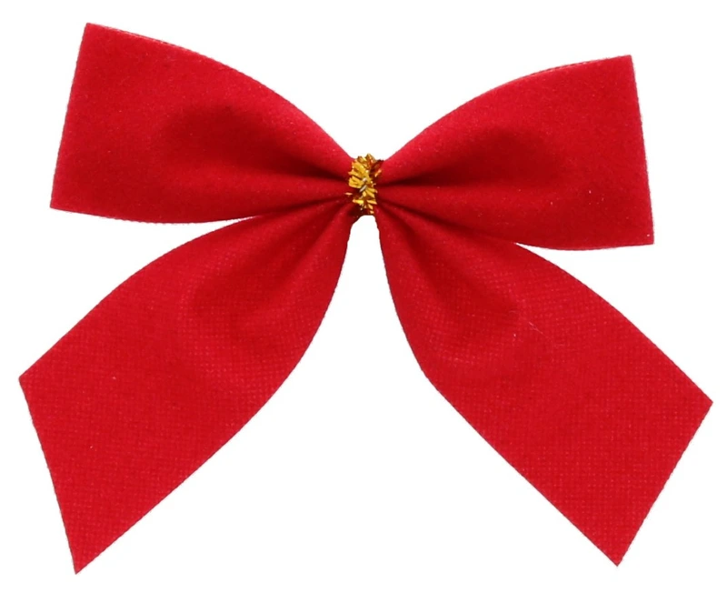 Бант декоративний Chomik текстиль, 12 шт, оксамит червоний