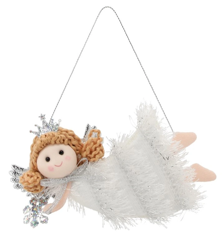 Прикраса-підвіска Chomik "Фея" 13х7 см, біла, сніжинка
