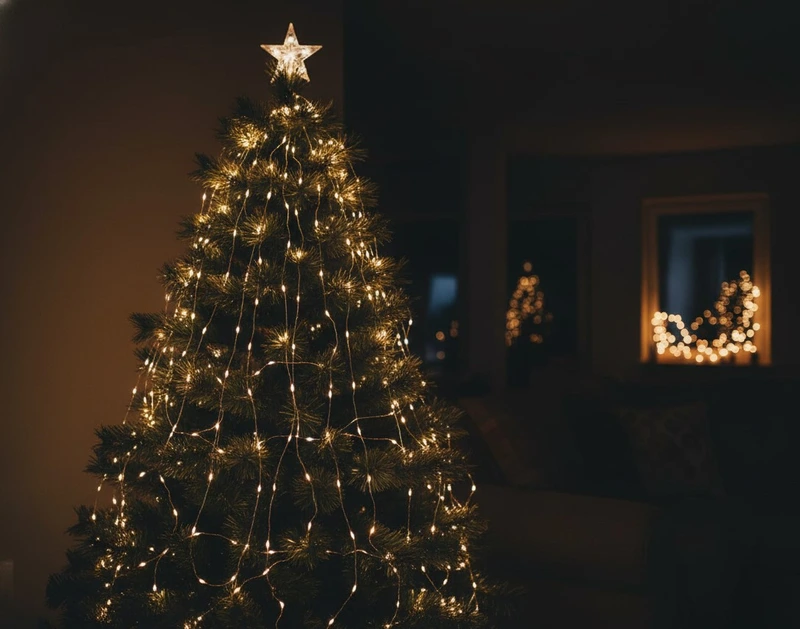 Гірлянда електрична Chomik "Оберемок струн", 200 LED, 10х2м, теплий білий, від мережі