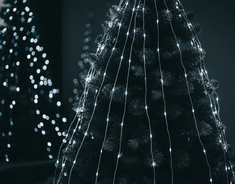 Гірлянда електрична Chomik "Оберемок струн", 200 LED, 10х2м, холодний білий, від мережі