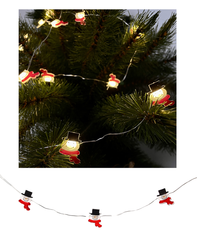 Гірлянда-струна "Сніговик" Chomik, 2,2 м, 20 LED теплий білий