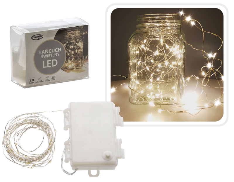 Гірлянда-струна Chomik, 2,3 м, 20 LED теплий білий