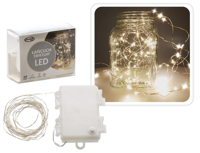 Гірлянда-струна Chomik, 4,3 м, 40 LED теплий білий