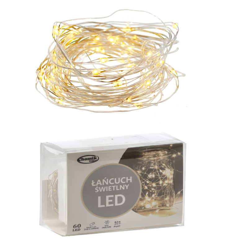 Гірлянда-струна Chomik, 6,2 м, 60 LED теплий білий