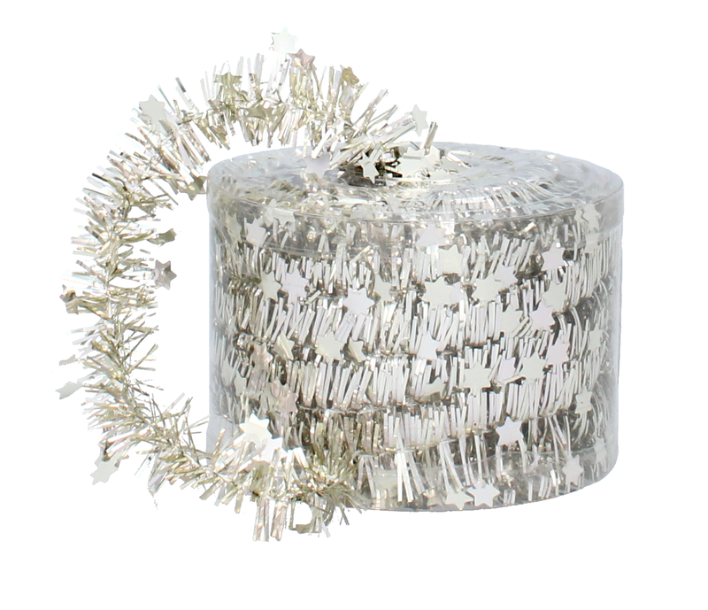 Мішура декоративна із зірками Chomik 7 м, шампань — Chomik