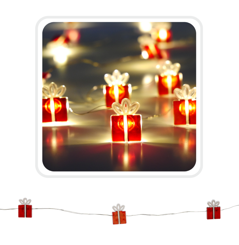 Гірлянда-струна "Подарунок" Chomik, 2,2 м, 20 LED теплий білий