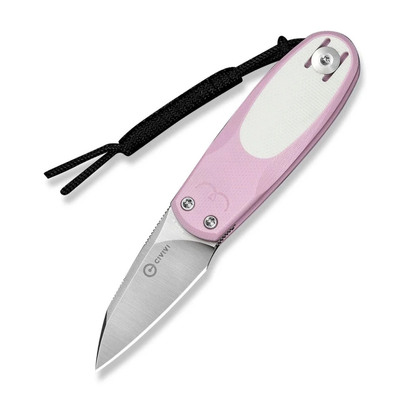 Ніж складаний кишеньковий Civivi Purr, (4.65 см) Nitro-V / G10 рожевий/білий