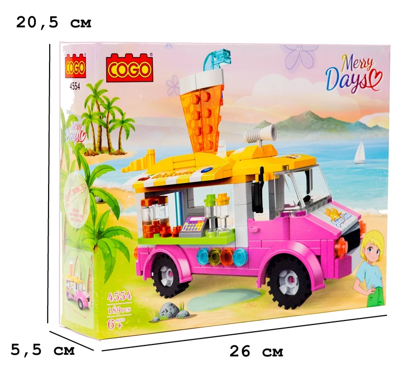 Конструктор "Дівчатка" (189 елм.) Бус з коктелями — COGO