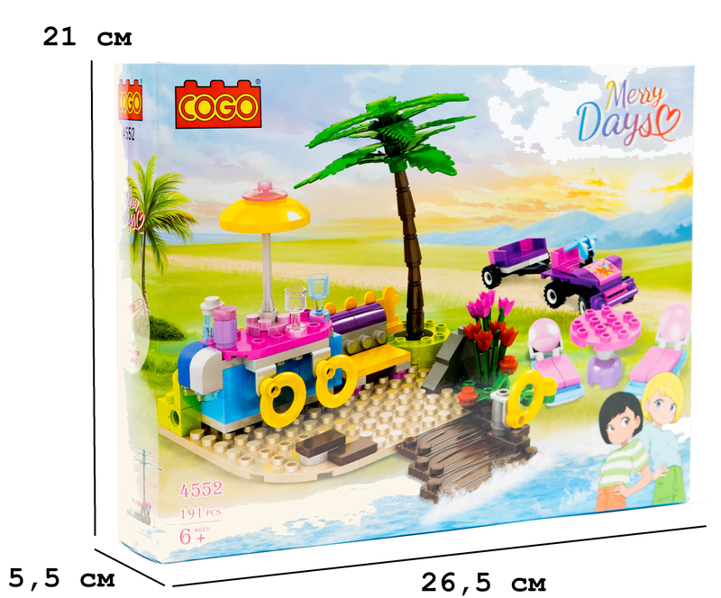 Конструктор "Дівчатка" (191 елм.) На пляжі / COGO — COGO