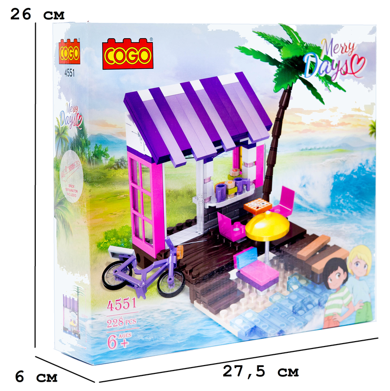 Конструктор "Дівчатка" (228 елм.) Серфінг / COGO — COGO