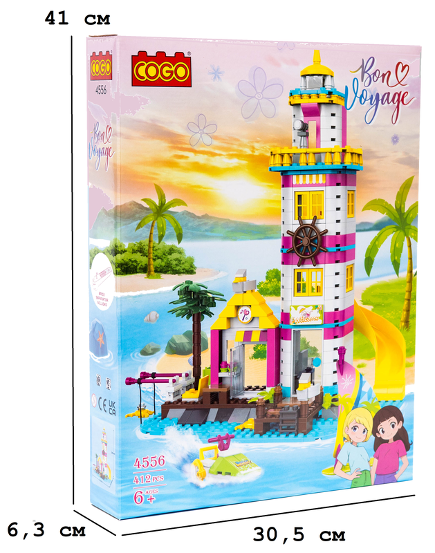 Конструктор "Дівчатка" (412 елм.) Маяк на острові — COGO