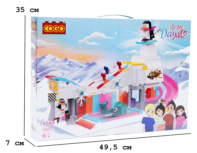 Конструктор "Щасливої подорожі" (580 елм.) Гірсколижний курорт / COGO — COGO