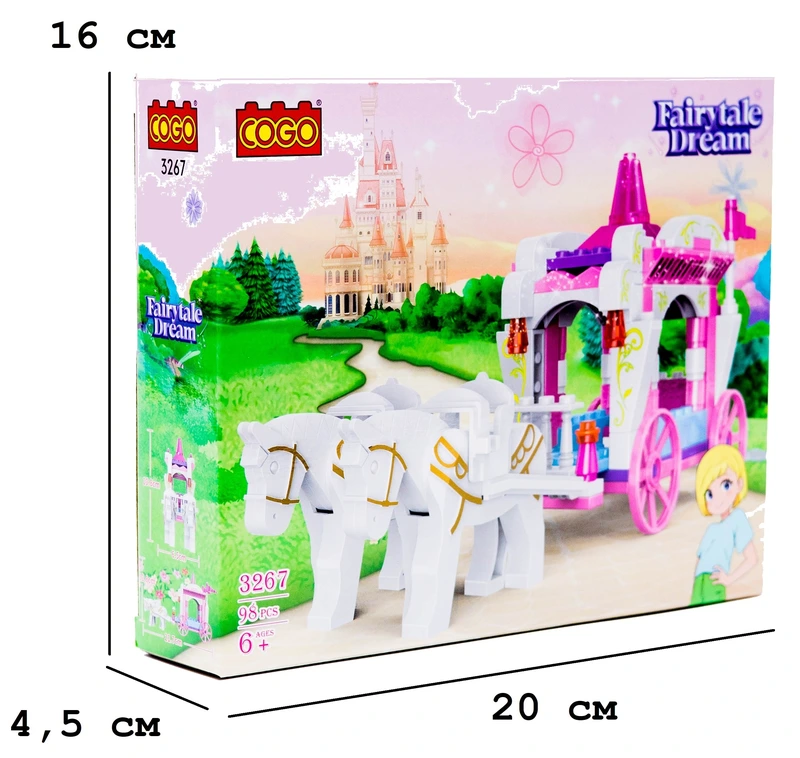 Конструктор "Дівчатка" (98 елм.) Карета принцеси — COGO