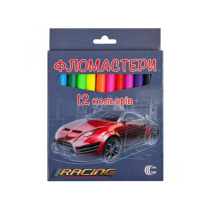 Дитячі Фломастери "Картон" 950-12 12 кольорів Вид 1 — COLOR-IT