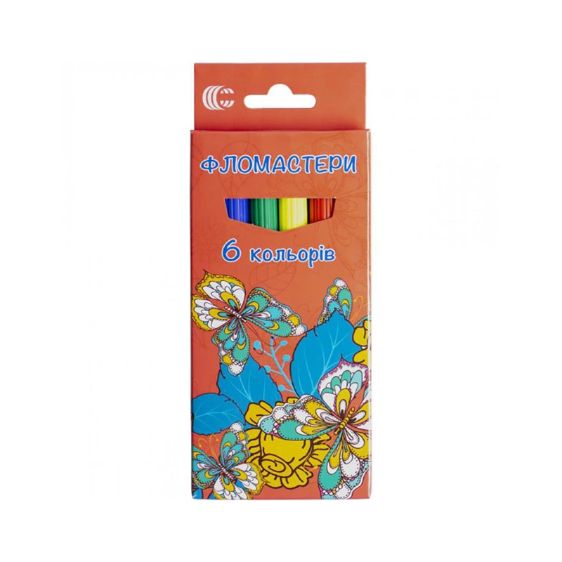 Дитячі Фломастери "Картон" 950-6 6 кольорів Вид 2 — COLOR-IT