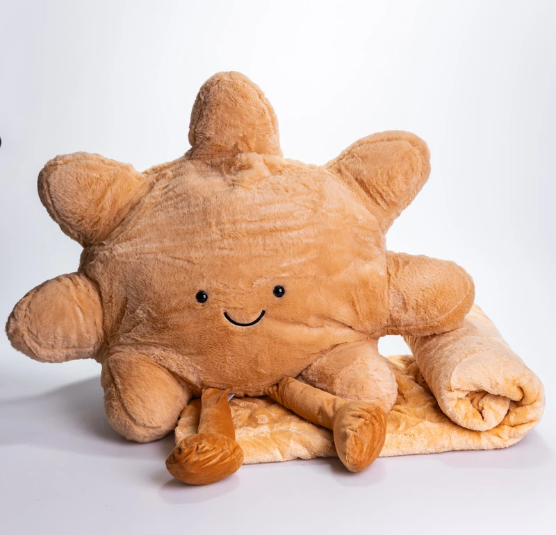 М'яка іграшка-подушка з пледом Сонечко 110×140 (см) 520-21S